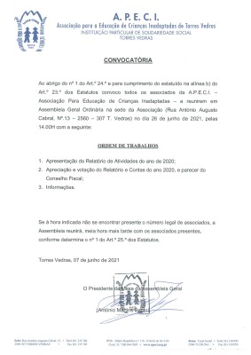 Convocatria - Assembleia Geral