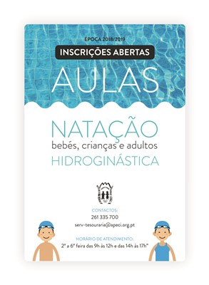 Inscries abertas de Natao e Hidroginstica