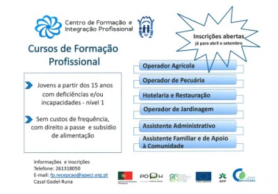 Inscries abertas - Centro de Formao e Integrao Profissional